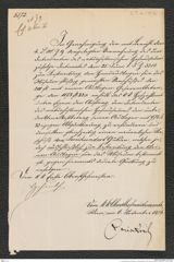 k.k. naturhistorisches Hofmuseum, Intendanzakten 1876-1884 (Hochstetter), Aktenzahl Z.9.a/1876, Seite 1